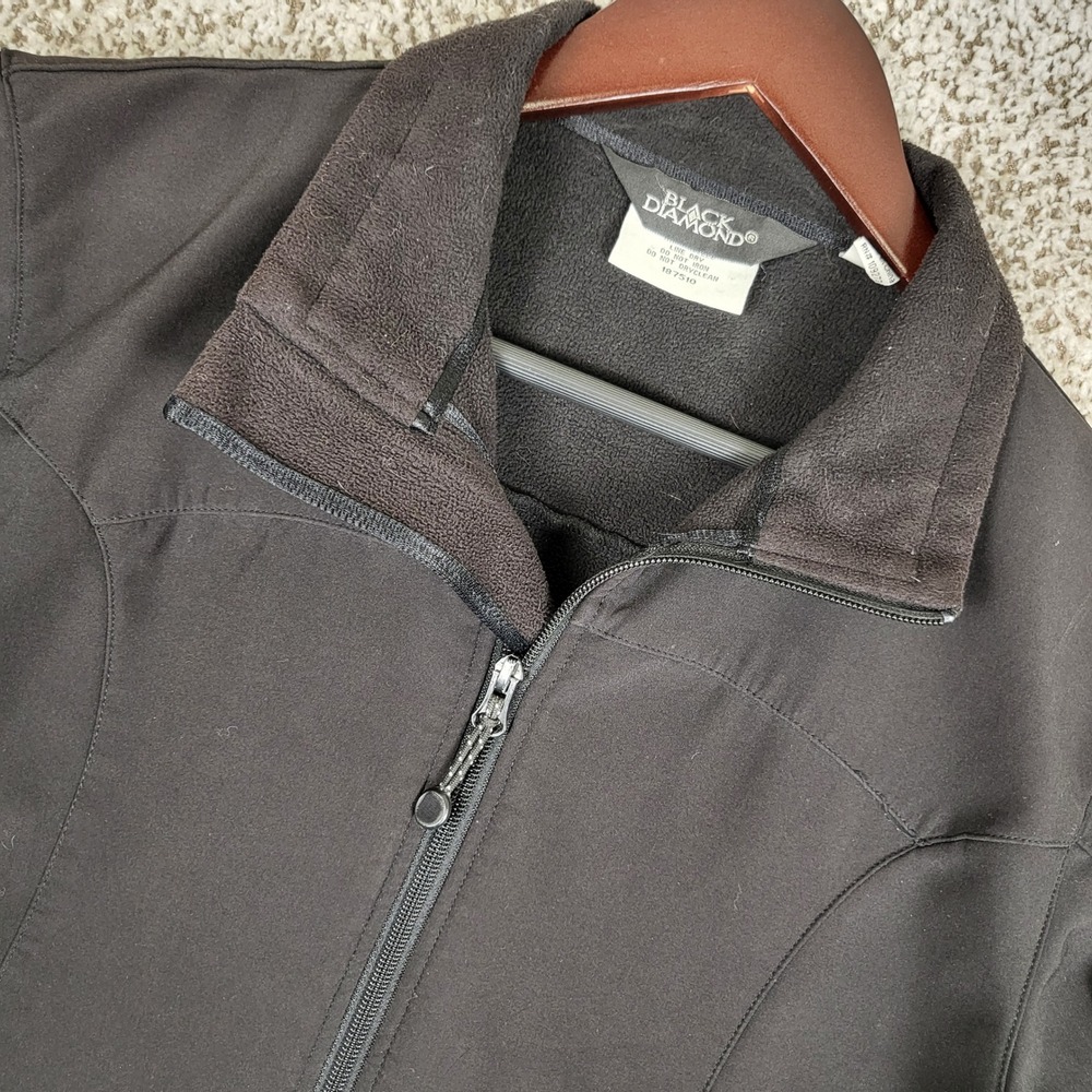 Black Diamond Full Zip Fleece Jacket Women's M Medium Soft Shell Coat
